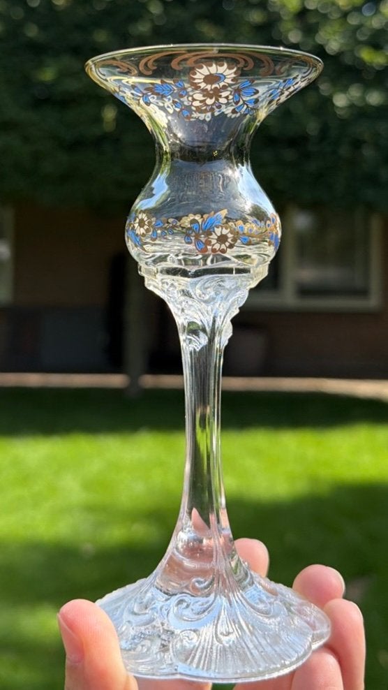 Rosenthal Monbijou Classic rose kandelaar, Ophalen of Verzenden, Kandelaar, 16 cm, Glas