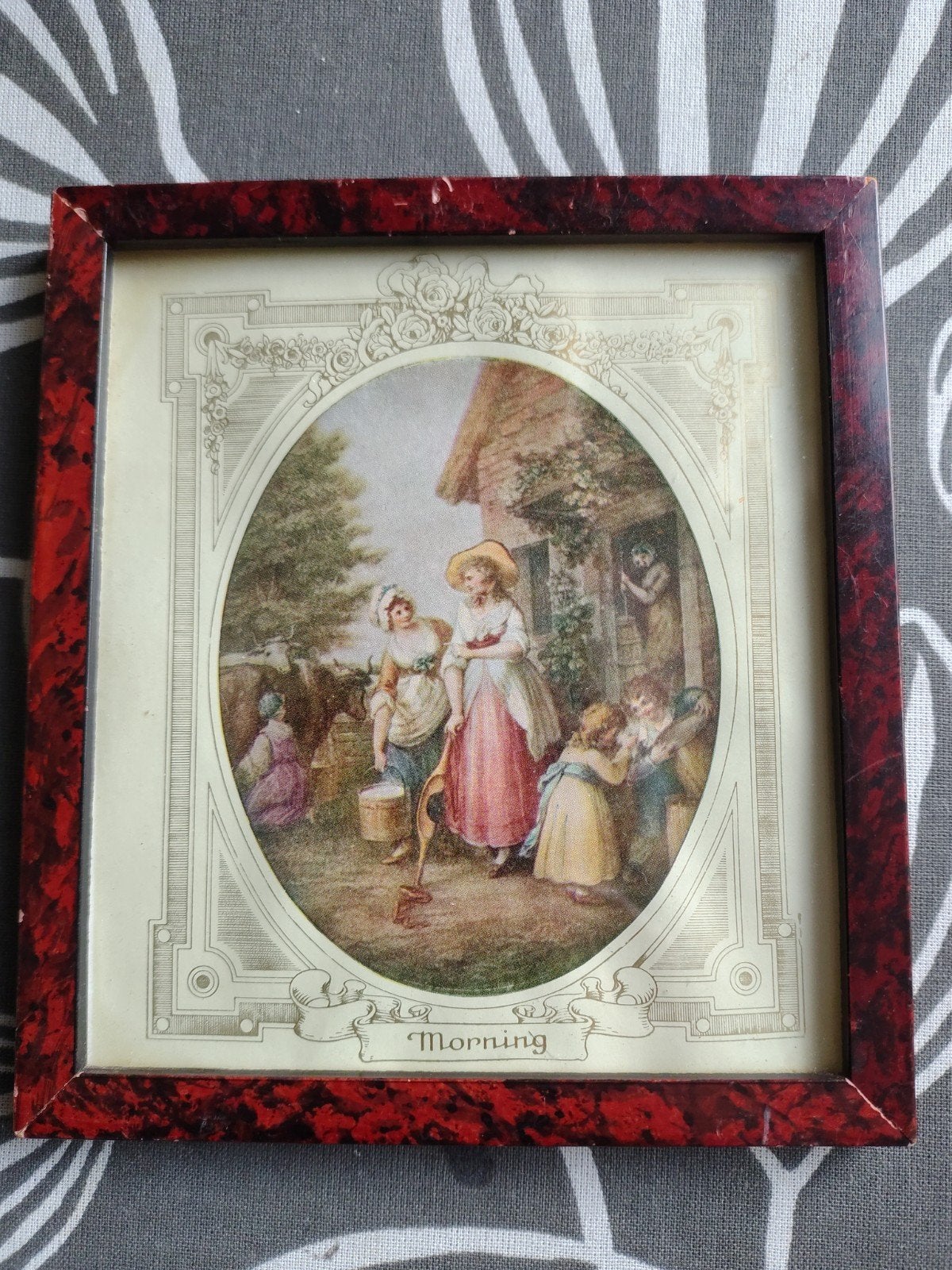 Vintage prent 'Morning' (reproduction) van William Hamilton, Ophalen, Minder dan 50 cm, Gebruikt, Oorspronkelijke maker
