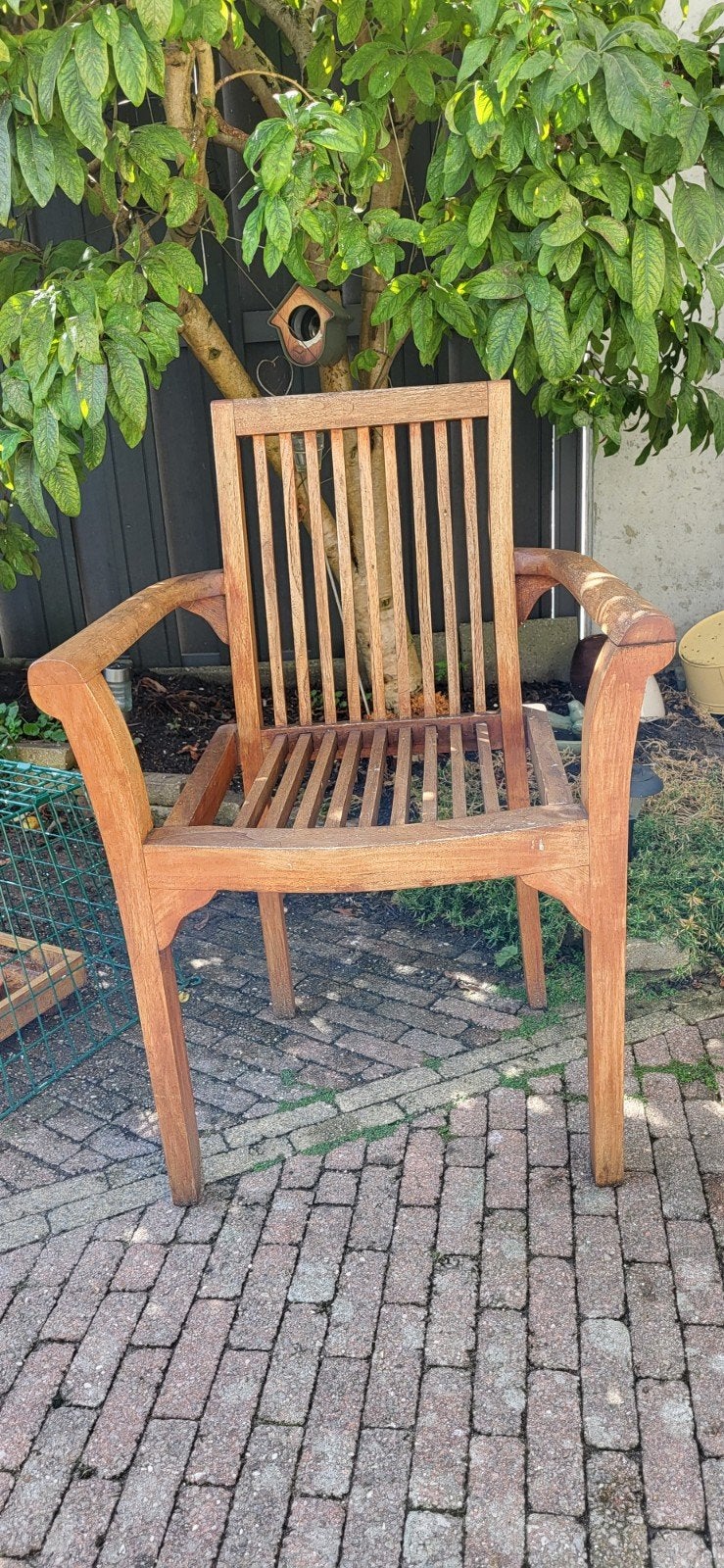 Edenia Teakhouten Tuinstoel - Gebruikt, Tuin en Terras, Ophalen, Gebruikt, Teakhout