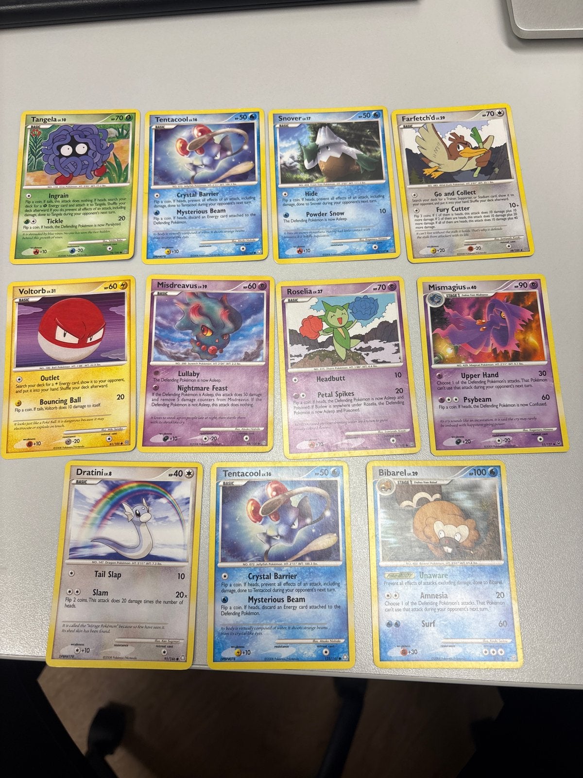 Pokémon Kaarten Collectie - 11 Diverse Kaarten, Ophalen, Gebruikt, Meerdere kaarten