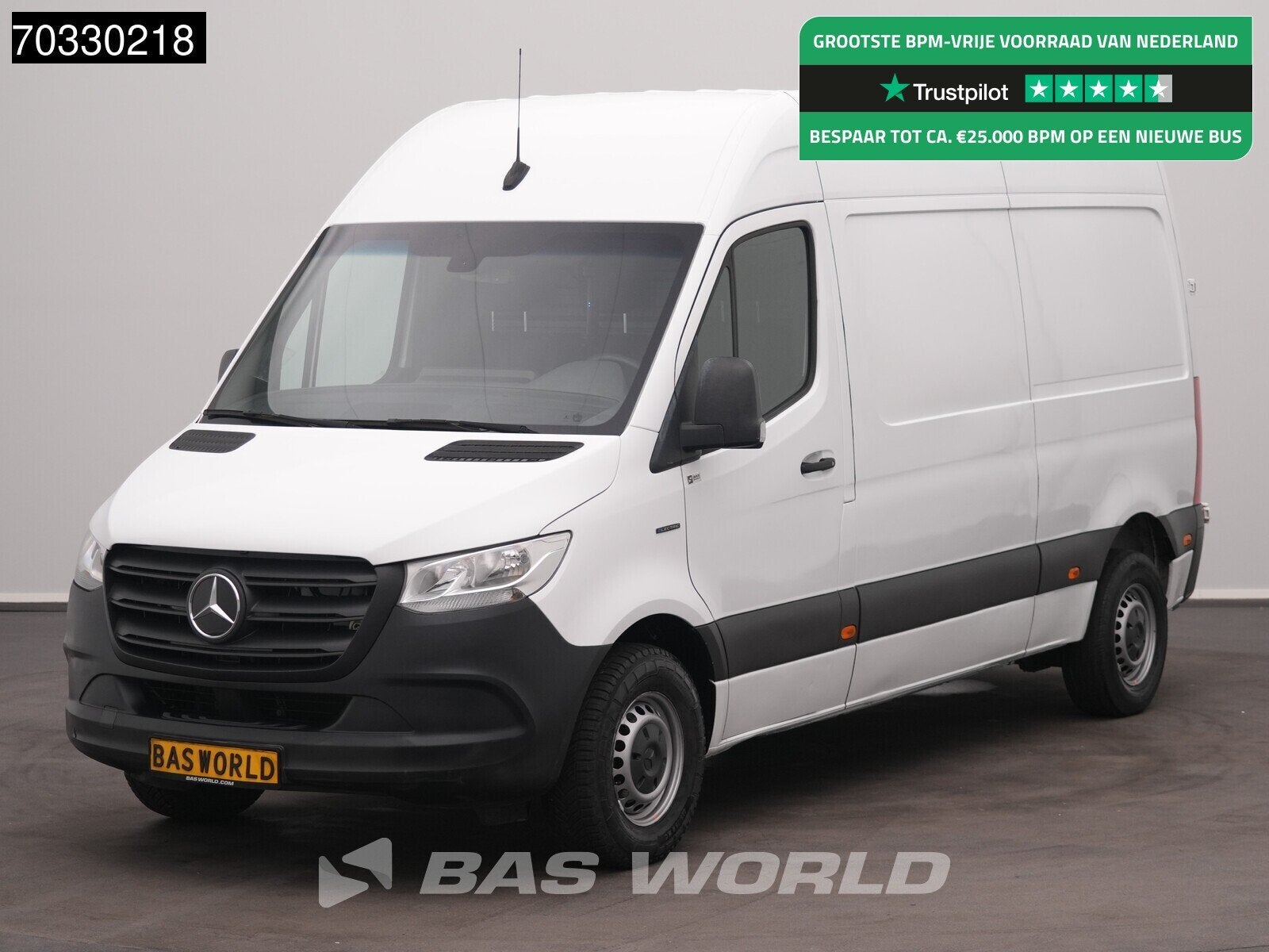 Mercedes eSprinter 312 112 L2H2 100% Elektrisch 55kWh 168km, Automaat, Stof, Gebruikt, Wit