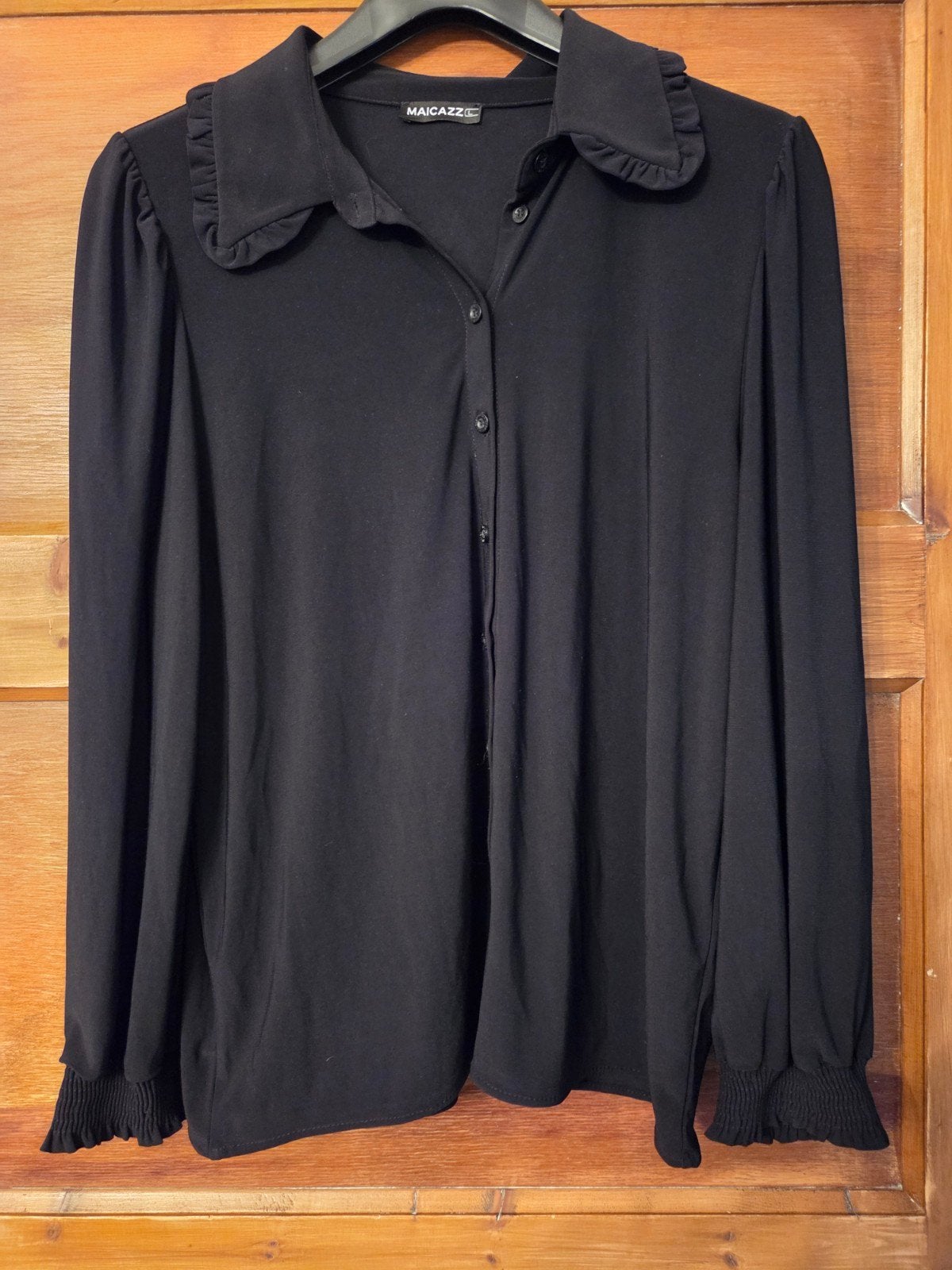 Mooie zwarte blouse van Maicazz maat L, Maat 38/40 (M), Zwart, Ophalen of Verzenden, Maicazz