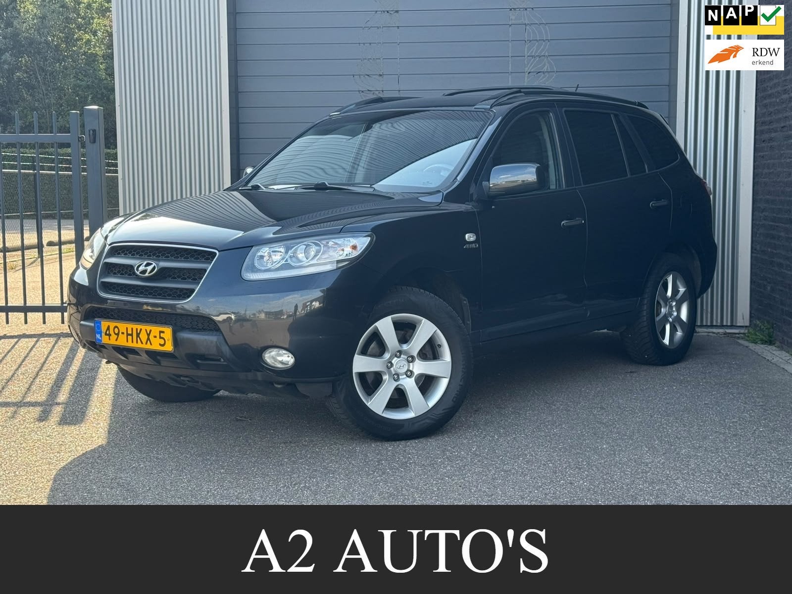 Hyundai Santa Fe 2.7i V6 4WD Freestyle Ecc|Automaat|Navi, Auto's, Automaat, Gebruikt, 2000 kg, Zwart