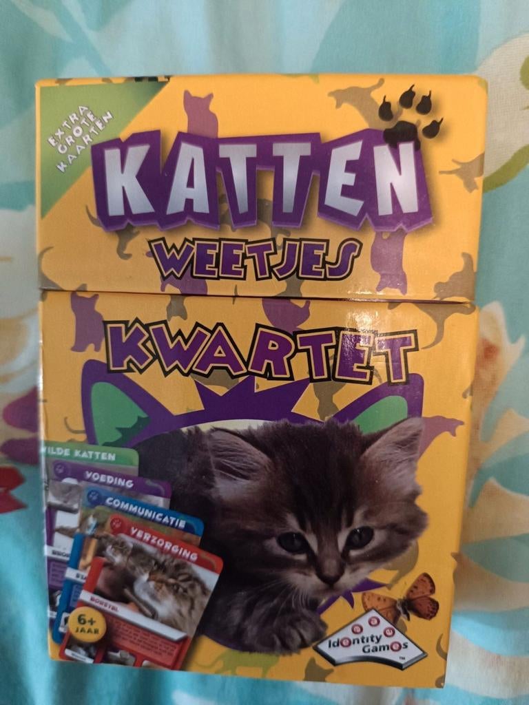 Katten kwartet, Hobby en Vrije tijd, Gezelschapsspellen | Kaartspellen, Ophalen of Verzenden, Gebruikt