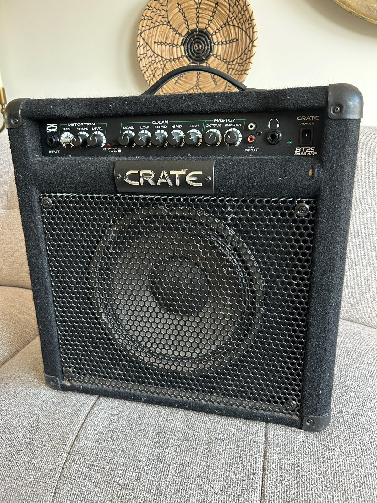 prima spelende gitaar versterker Crate 25W, Ophalen, Gebruikt