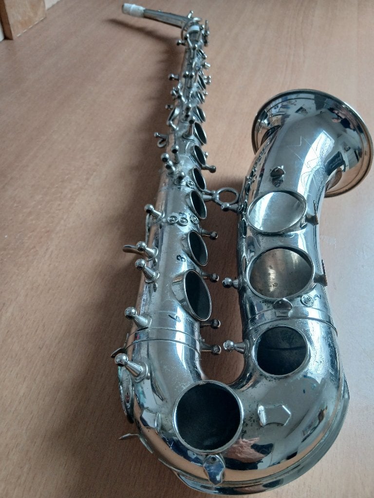 Vintage Schenkelaars Holland Saxofoon, Ophalen, Gebruikt, Alt