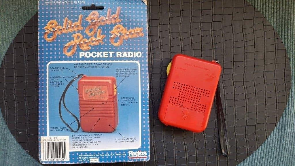 Transistor radio Solid Gold AM pocket radio vintage 1985, Ophalen of Verzenden, Nieuw, Transistorradio