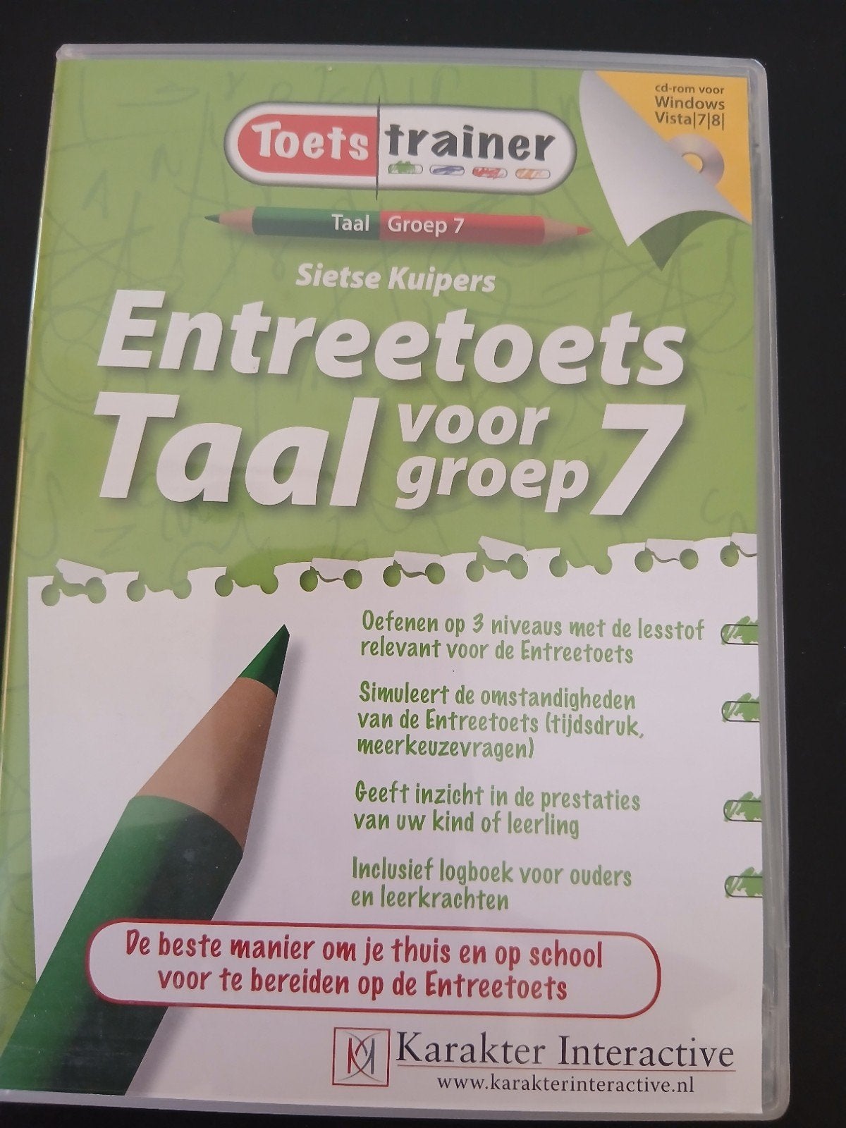 Toetstrainer Entreetoets Taal Groep 7 CD-ROM, Verzenden, Zo goed als nieuw, Sietse Kuipers, Alpha