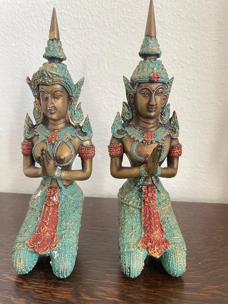 Thaise tempelwachters Thepanom brons, Huis en Inrichting, Woonaccessoires | Boeddhabeelden, Ophalen of Verzenden