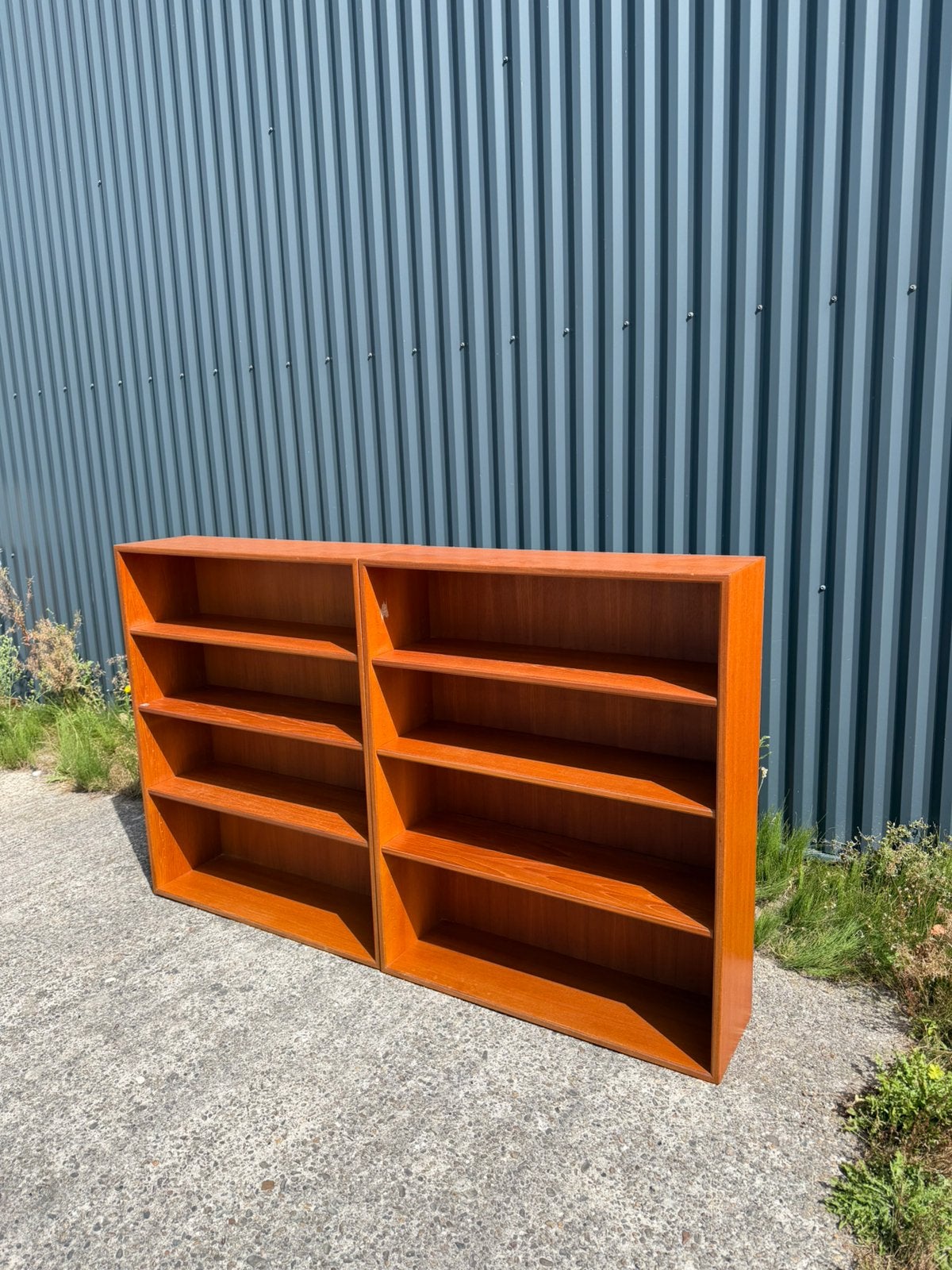 Vintage boekenkast teak, Ophalen, Gebruikt, Minder dan 100 cm, 25 tot 50 cm