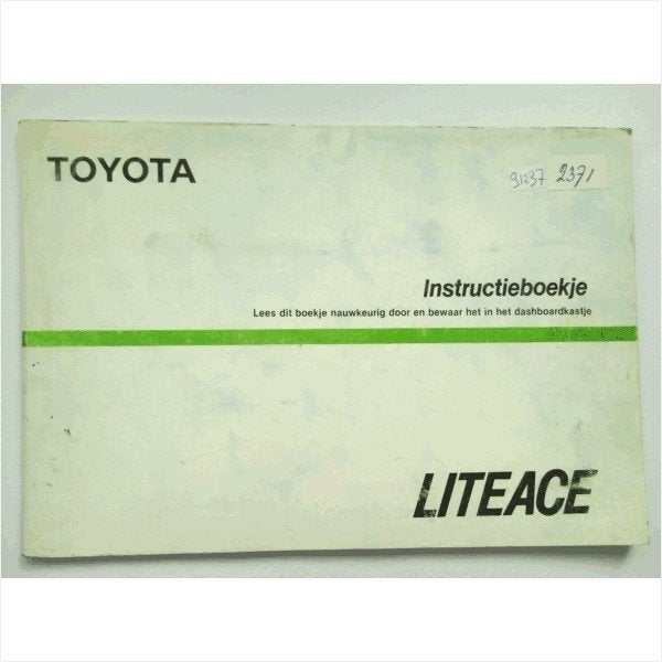 Toyota Lite Ace Instructieboekje 1986 #2 Nederlands, Ophalen of Verzenden