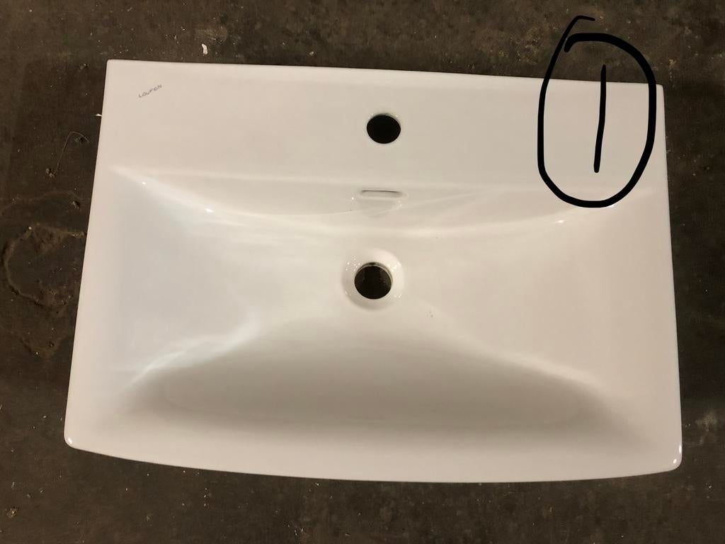 Wastafels merk Laufen, Ophalen, 50 tot 100 cm, Zo goed als nieuw, Minder dan 100 cm