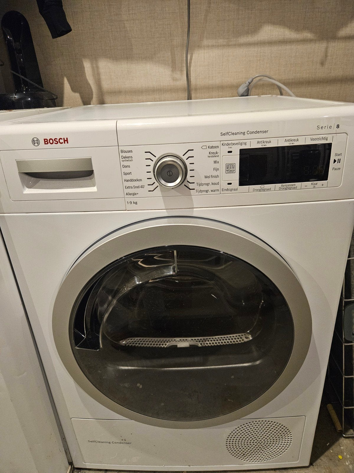 Bosch Serie 8 warmtepompdroger 9 kg (WTW87562NL/02) – defect, Ophalen, Condens, 85 tot 90 cm
