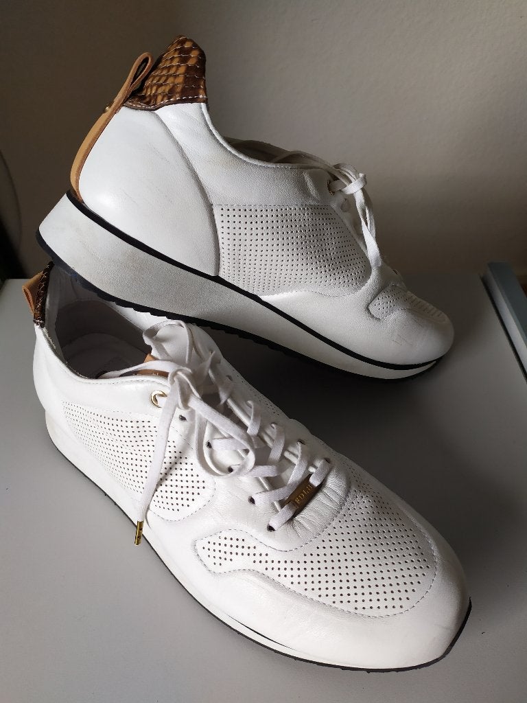 Sneakers Fred de la Bretoniere, wit, 41, losse binnenzool, Ophalen of Verzenden, Zo goed als nieuw, Wit, Sneakers of Gympen