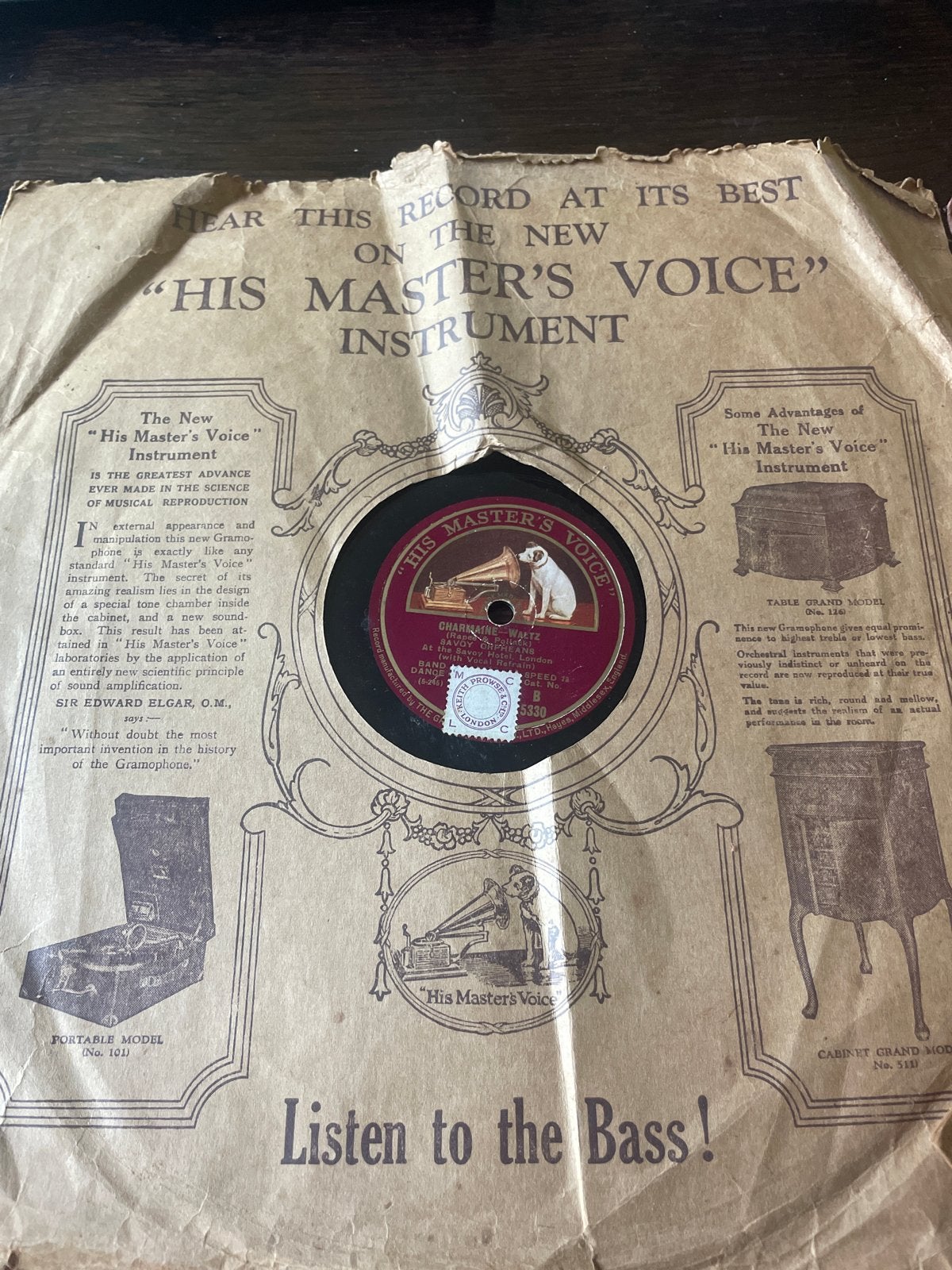 2 Bakelieten LP's - His Master's Voice & Polydor, LP, Gebruikt, Originele persing, Ophalen of Verzenden