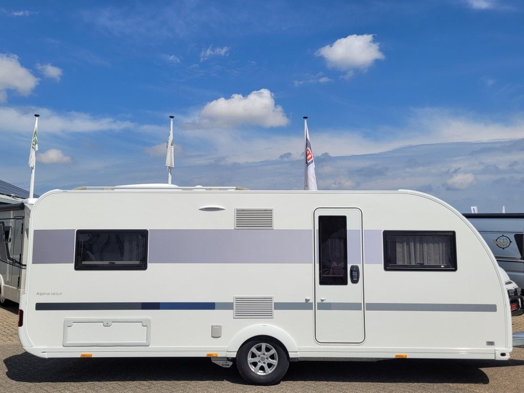 Adria Alpina 583 LP VOORTENT/MOVER/AIRCO/ALDE/BT/NIEUWSTAAT, Caravans en Kamperen, Schokbreker, Rondzit, Bedrijf, 6 tot 7 meter