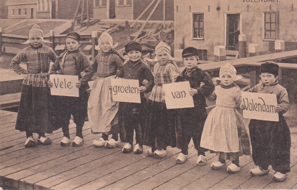 Volendam - Vele groeten van Volendam 1910, Verzenden, Voor 1920, Gelopen, Noord-Holland