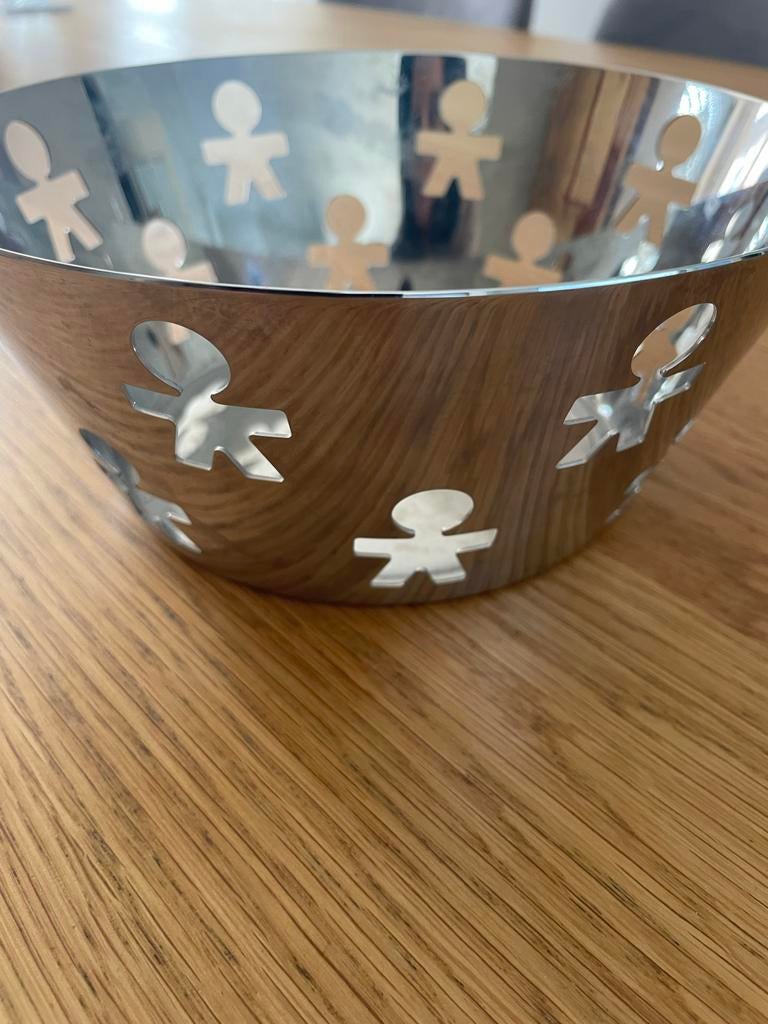 Alessi fruitschaal rvs, Overige materialen, Gebruikt, Schaal, Rond