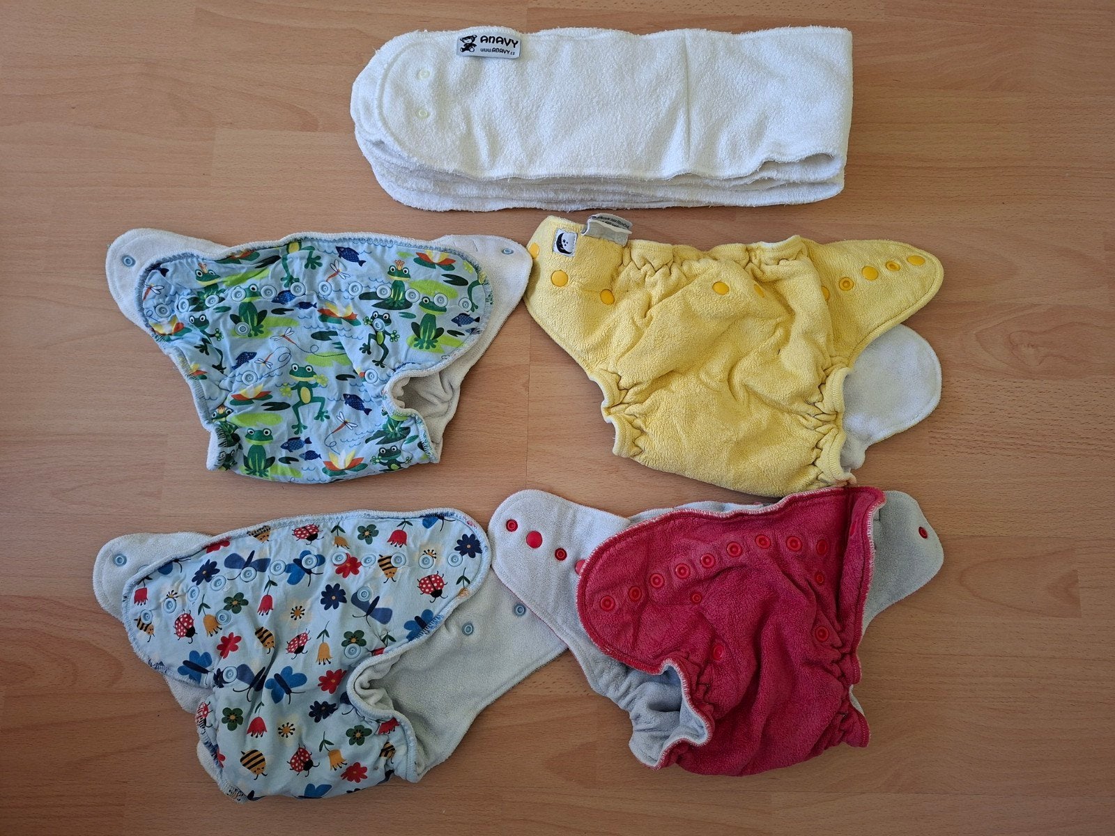 Anavy wasbare nachtluiers 4x, Kinderen en Baby's, Babykleding | Baby-kledingpakketten, Gebruikt, One size, Ophalen of Verzenden