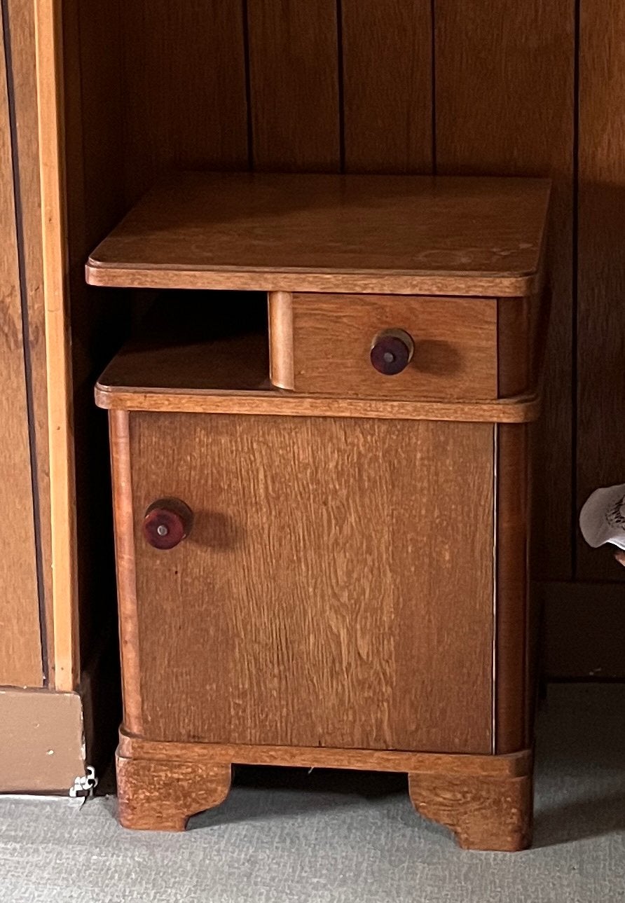Art deco jaren 20 30 nachtkastje Vintage Antiek bakeliet, Huis en Inrichting, Ophalen, Gebruikt, Minder dan 45 cm, 55 tot 70 cm