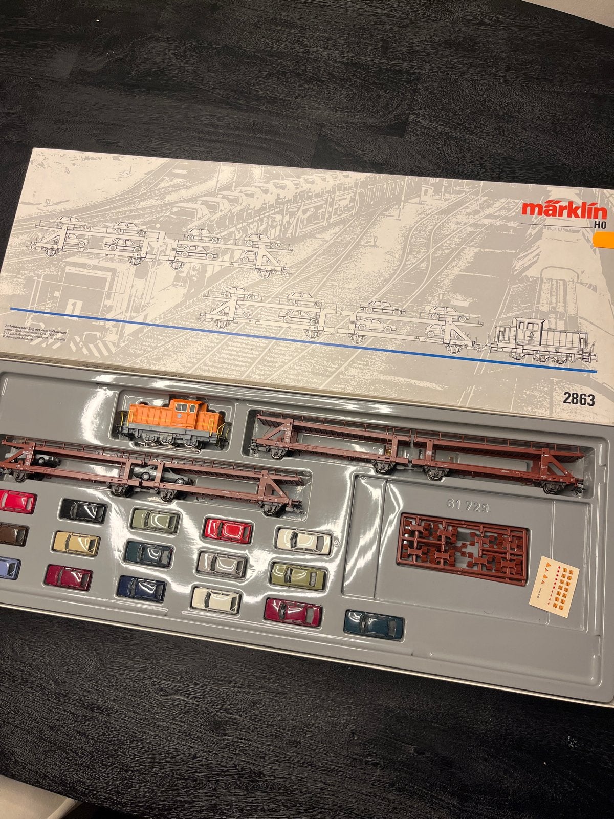 Märklin H0 2863 Autotransporttrein met locomotief, Hobby en Vrije tijd, Modeltreinen | H0, Wisselstroom, Ophalen of Verzenden