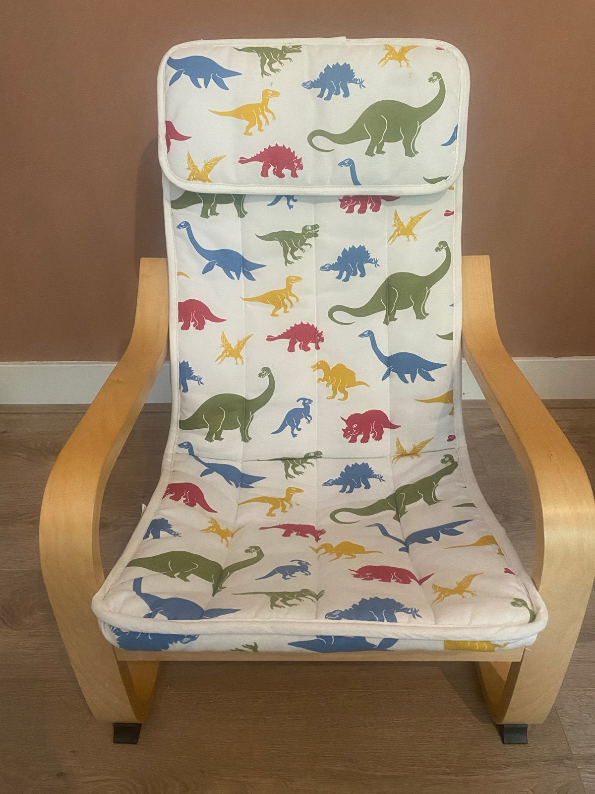 IKEA Poäng kinderstoel met dinosaurus kussen, Ophalen, Zo goed als nieuw, Overige typen