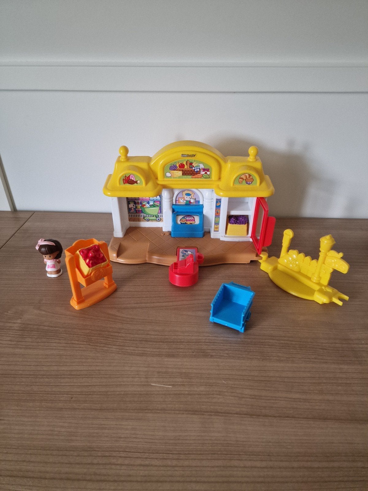 Fisher-Price Little People Markt Speelhuisje met Accessoires, Ophalen, Gebruikt, Overige typen