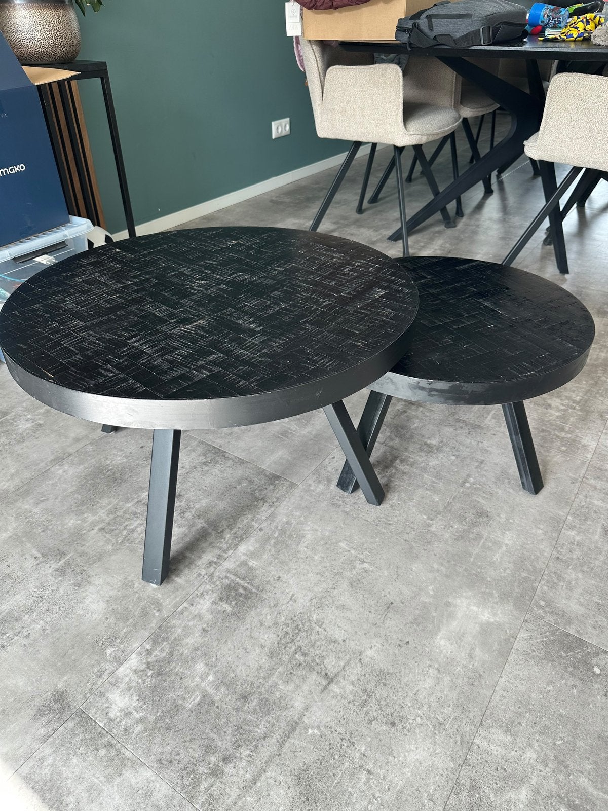 Salontafels teak hout, Ophalen, Gebruikt, 50 tot 100 cm, 50 tot 100 cm