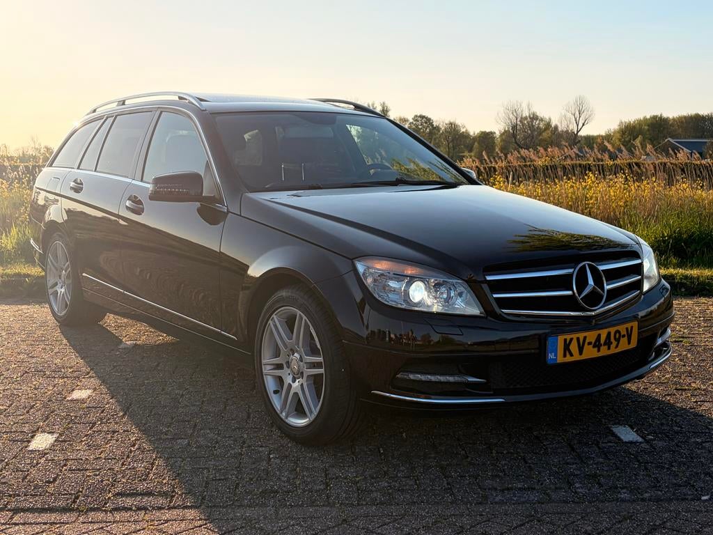 Mercedes-Benz C-Klasse 3.0 C300 Estate AUT 2011 Zwart, Auto's, Automaat, Achterwielaandrijving, Zwart, Leder en Stof