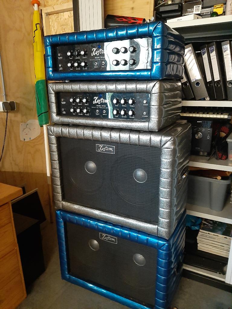 Kustom TRT50 buizenversterker met 2x12 cabinet - 2 sets, Muziek en Instrumenten, Versterkers | Bas en Gitaar, Ophalen, Gebruikt