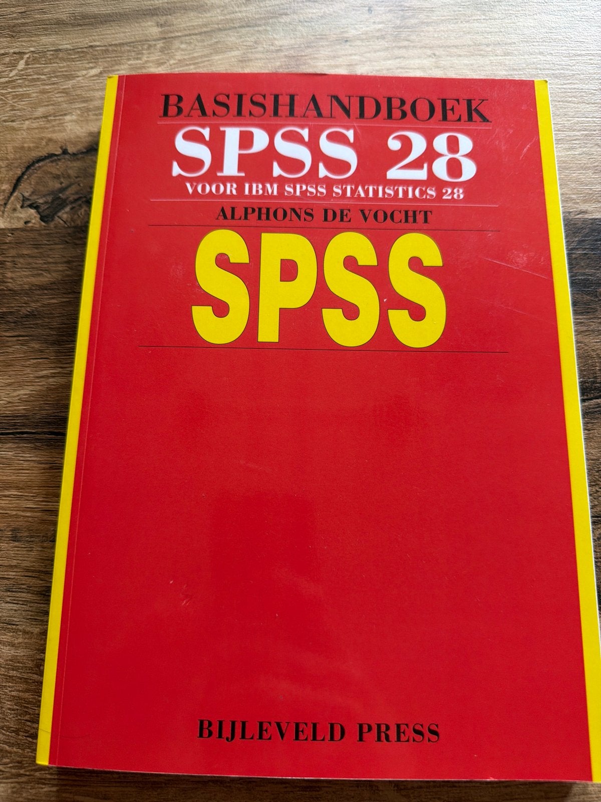 Basishandboek SPSS 28 - Alphons de Vocht, Ophalen of Verzenden, Gamma, Zo goed als nieuw, LBO