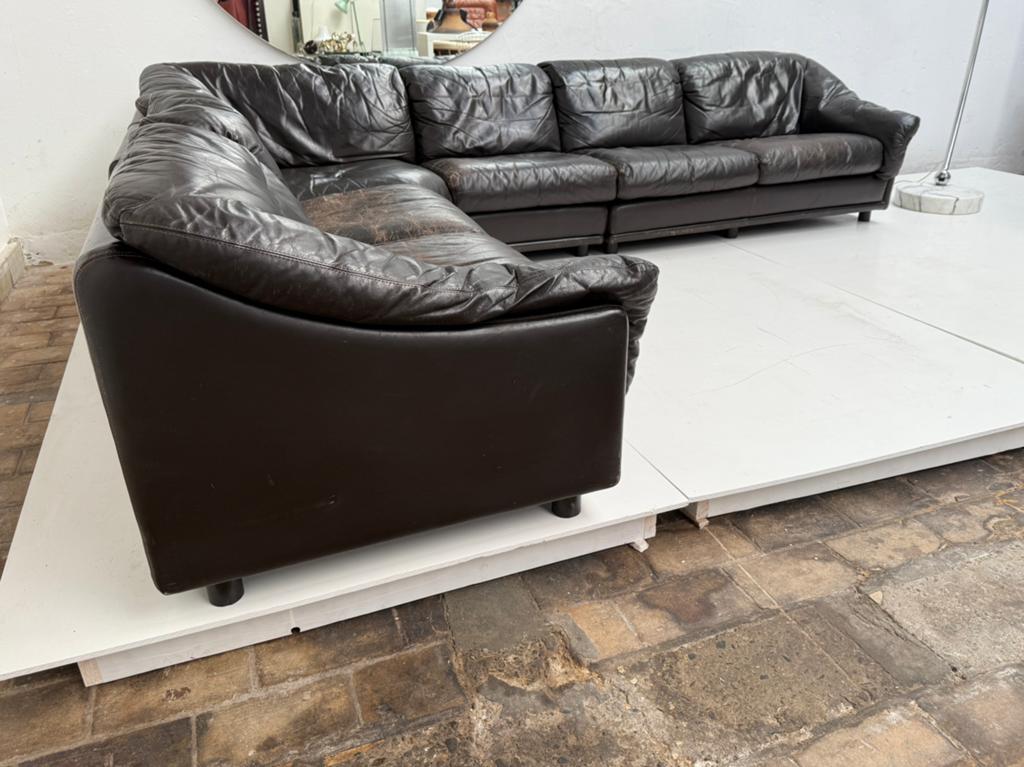 Vintage jaren 70 Leolux leder met patina maar geen scheuren!, Huis en Inrichting, Banken | Bankstellen, Ophalen, Gebruikt, 75 tot 100 cm