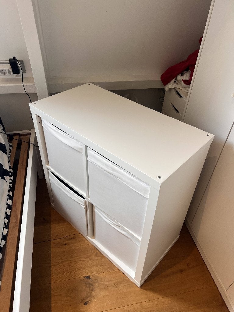 2x Ikea Kallax, Ophalen, 50 tot 100 cm, Zo goed als nieuw, White wood