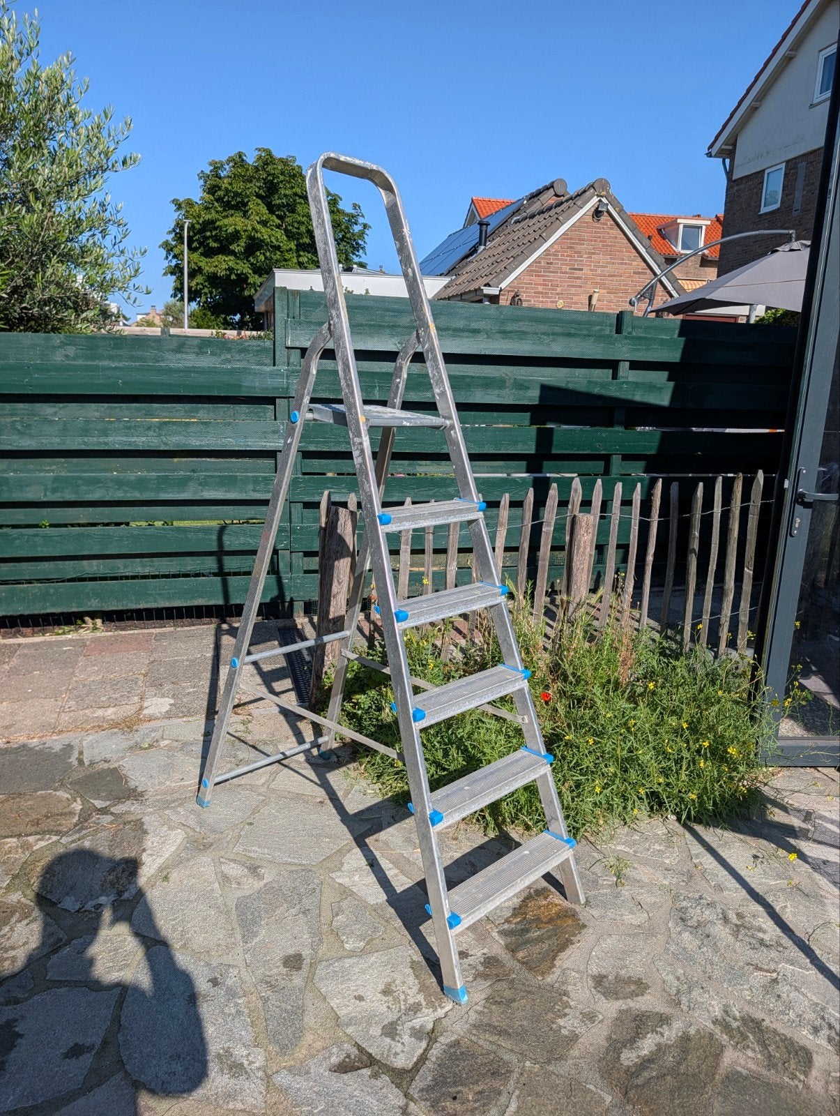 Gamma huishoudtrap 6 treden, Doe-het-zelf en Verbouw, Ladders en Trappen, Ophalen, Gebruikt, Trap, Opvouwbaar of Inschuifbaar