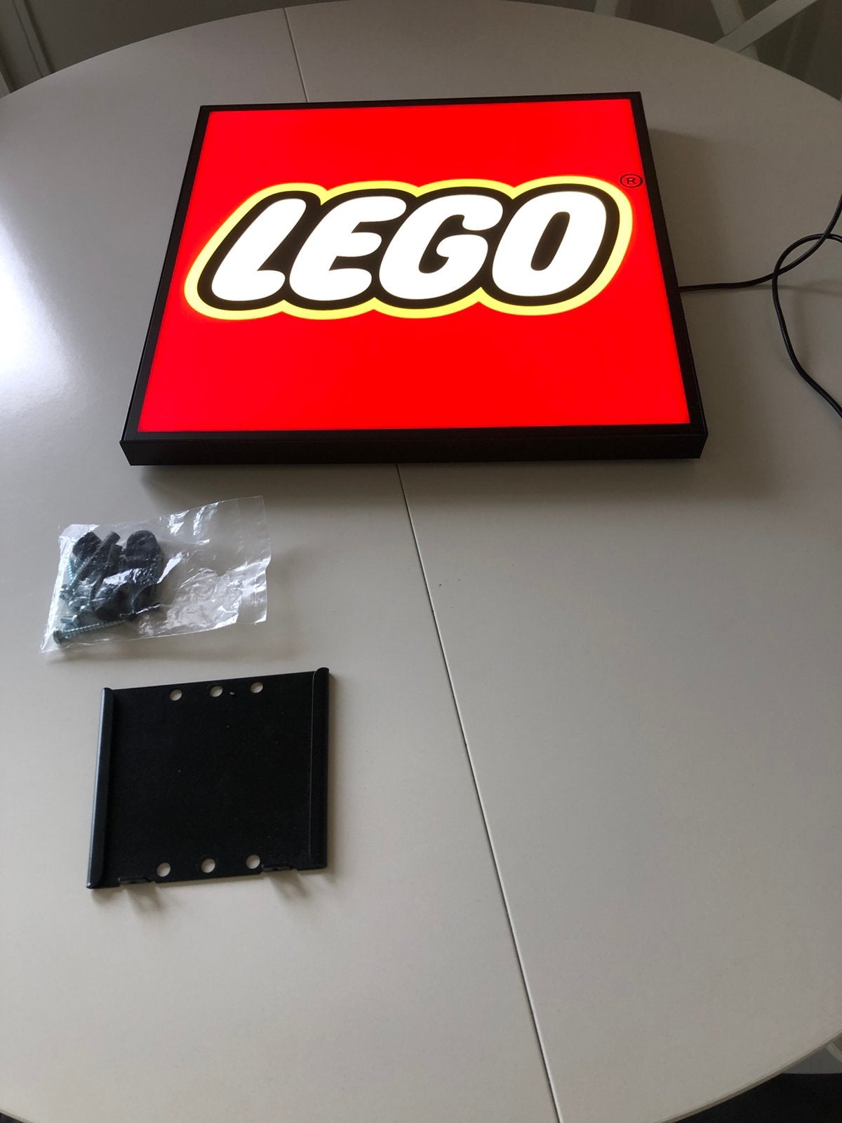 Lego grote led Lamp 43 x 43 cm in top staat en brand, Ophalen of Verzenden, Zo goed als nieuw, Lego