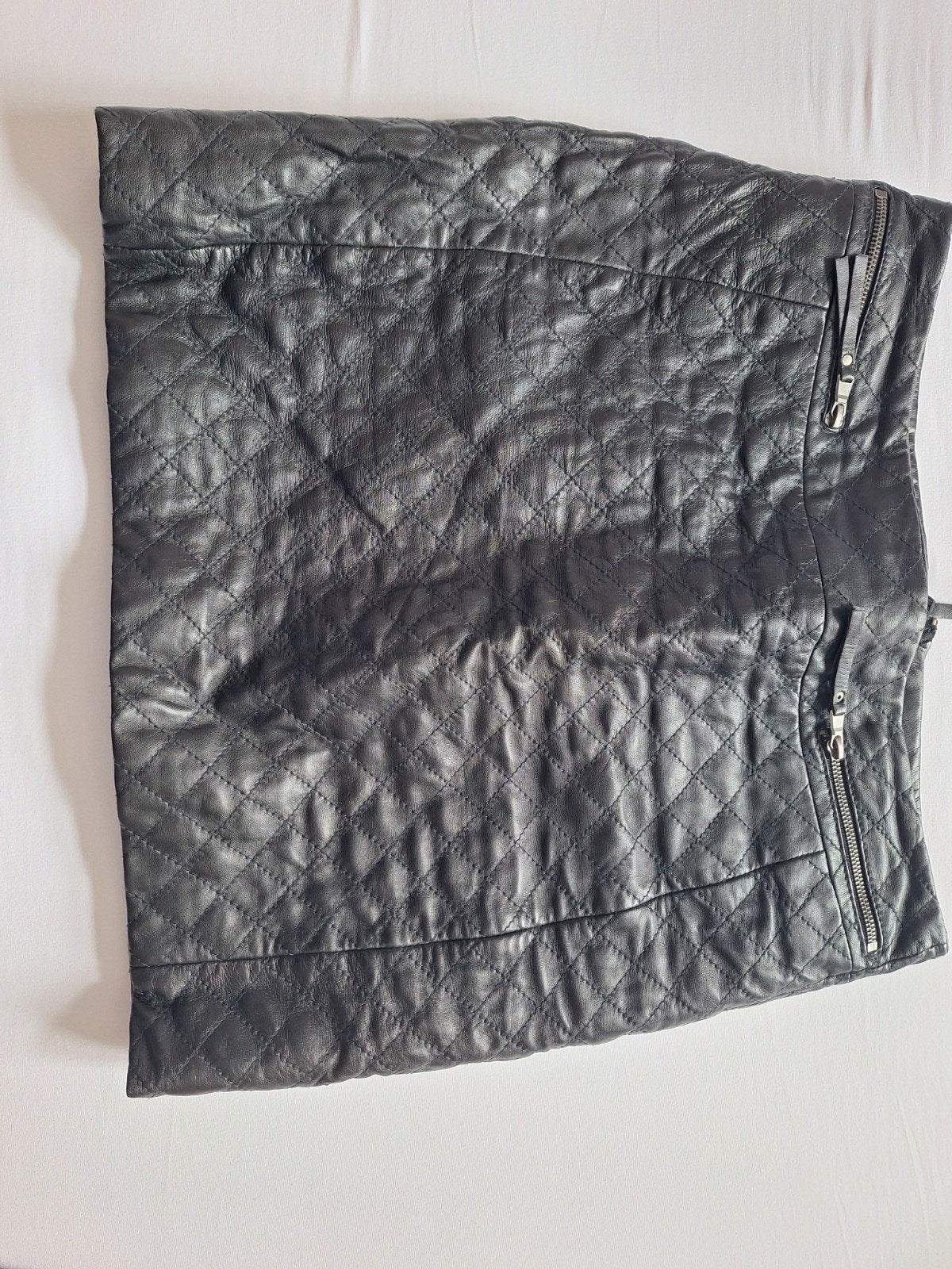 ARMA Collection Zwart Gewatteerd Leren Minirokje, Maat 38/40 (M), Zwart, Ophalen of Verzenden, Zo goed als nieuw