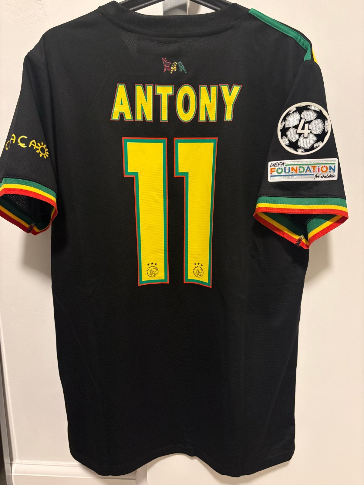 Retro Ajax Anthony Bob Marley Reggae Shirt Large Adidas, Ophalen of Verzenden, Nieuw, Maat 52/54 (L), Zwart