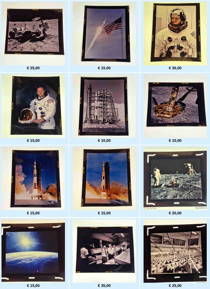37x orginele NASA dia's van Apollo 11 missie (maanlanding), Verzamelen, Foto's en Prenten, 1960 tot 1980, Foto, Ophalen of Verzenden