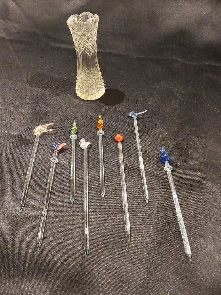 Murano cocktail prikkers ., Ophalen of Verzenden