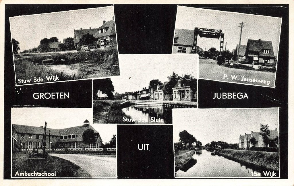 Groeten uit Jubbega, Verzamelen, Ansichtkaarten | Nederland, Ophalen of Verzenden, 1940 tot 1960, Gelopen, Friesland