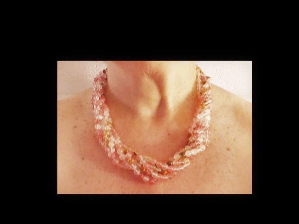 Bijzonder Collier gemaakt uit 6 Rijnen Toermalijnstenen!, Verzenden, Overige materialen, Ketting, Met edelsteen