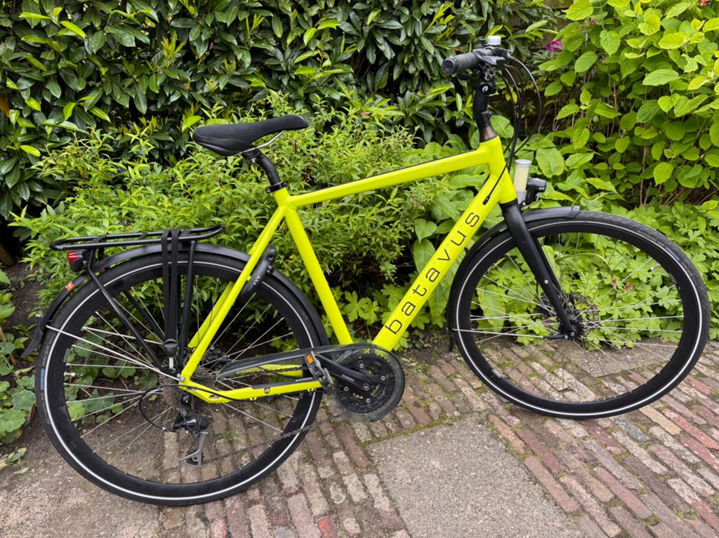 Batavus herenfiets schijfremmen 27 versn. 57cm, Fietsen en Brommers, Ophalen, 28 inch, Gebruikt, Batavus