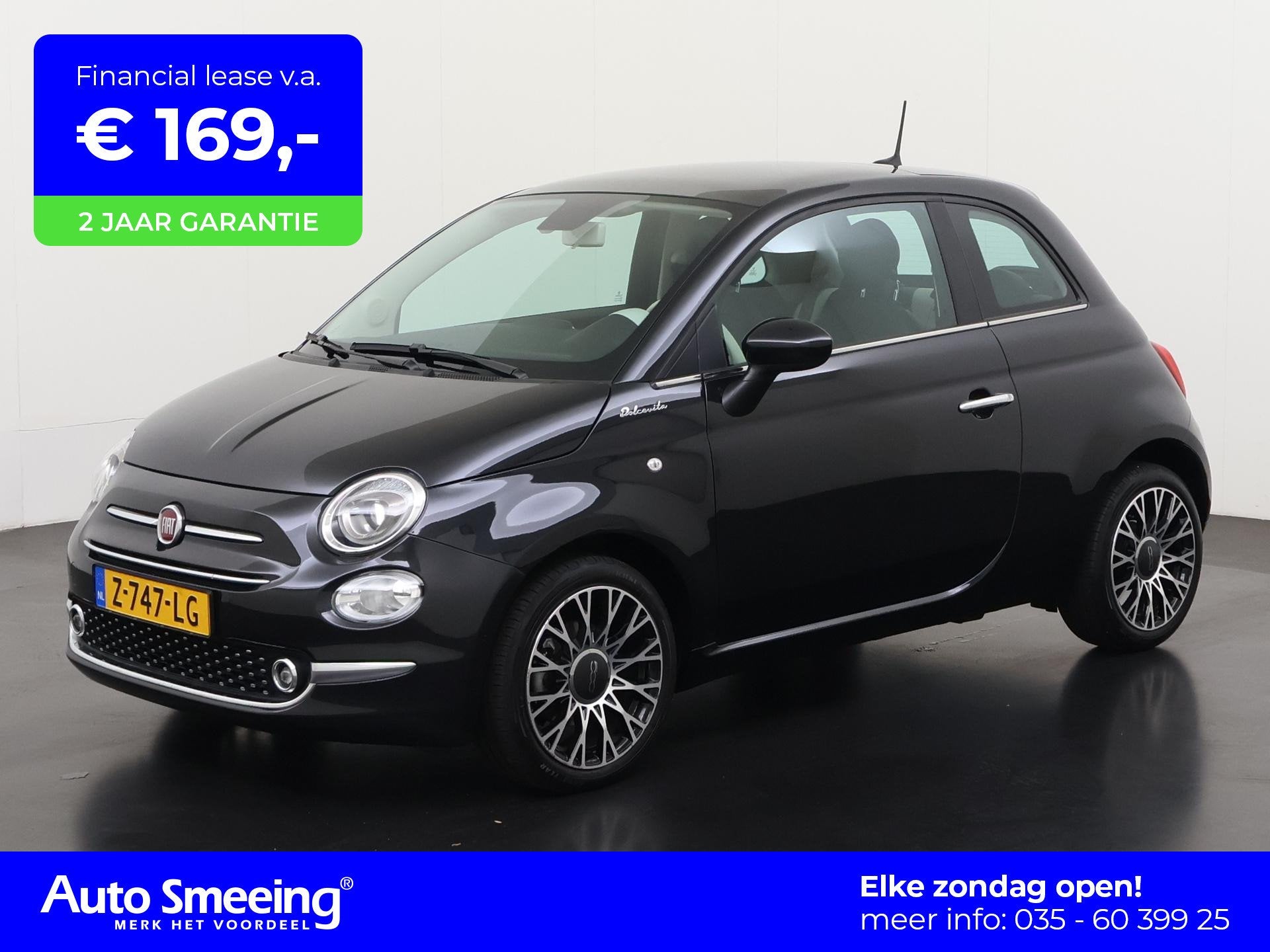Fiat 500 1.0 Hybrid Dolcevita | Panoramadak | Navigatie | Di, Voorwielaandrijving, 12 maanden, Stof, Euro 6