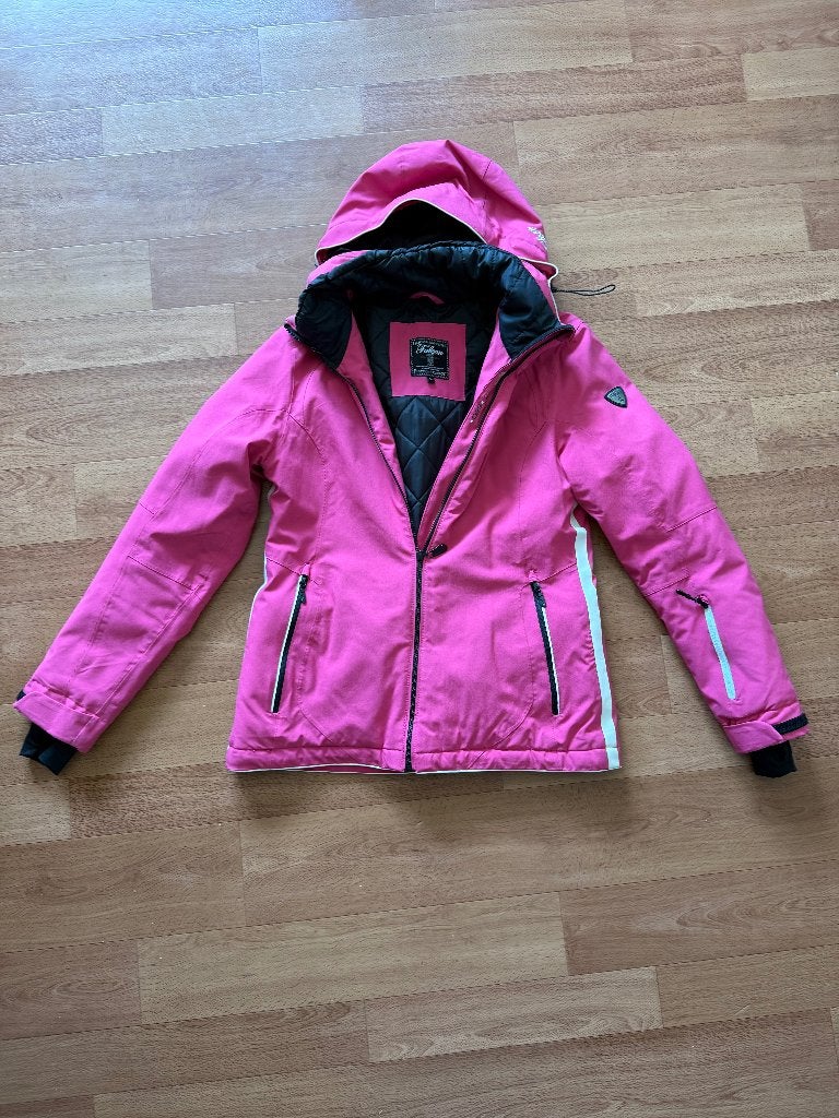 Dames ski jack met afneembare capuchon Roze maat L, Kleding | Dames, Falcon, Maat 42/44 (L), Ophalen of Verzenden, Jack