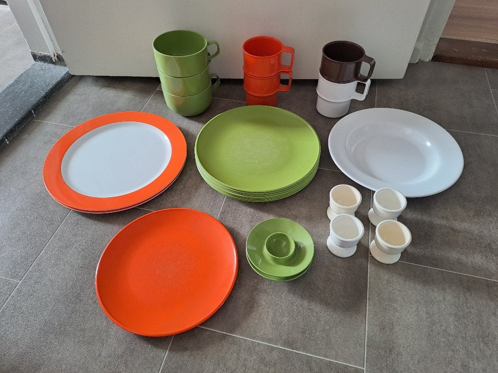 vintage Mepal en Emsa camping servies, Ophalen of Verzenden, Gebruikt