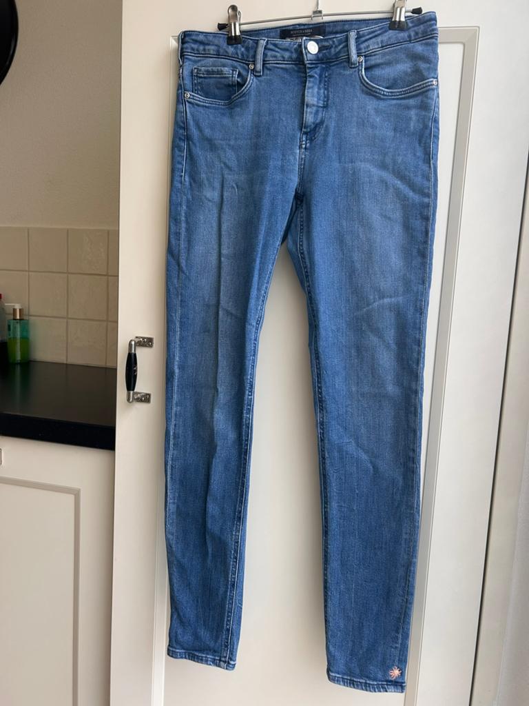 Scotch & Soda La Bohémienne Mid Rise Skinny | Maat 27/32, Kleding | Dames, Ophalen of Verzenden, Zo goed als nieuw, Blauw, W28 - W29 (confectie 36)