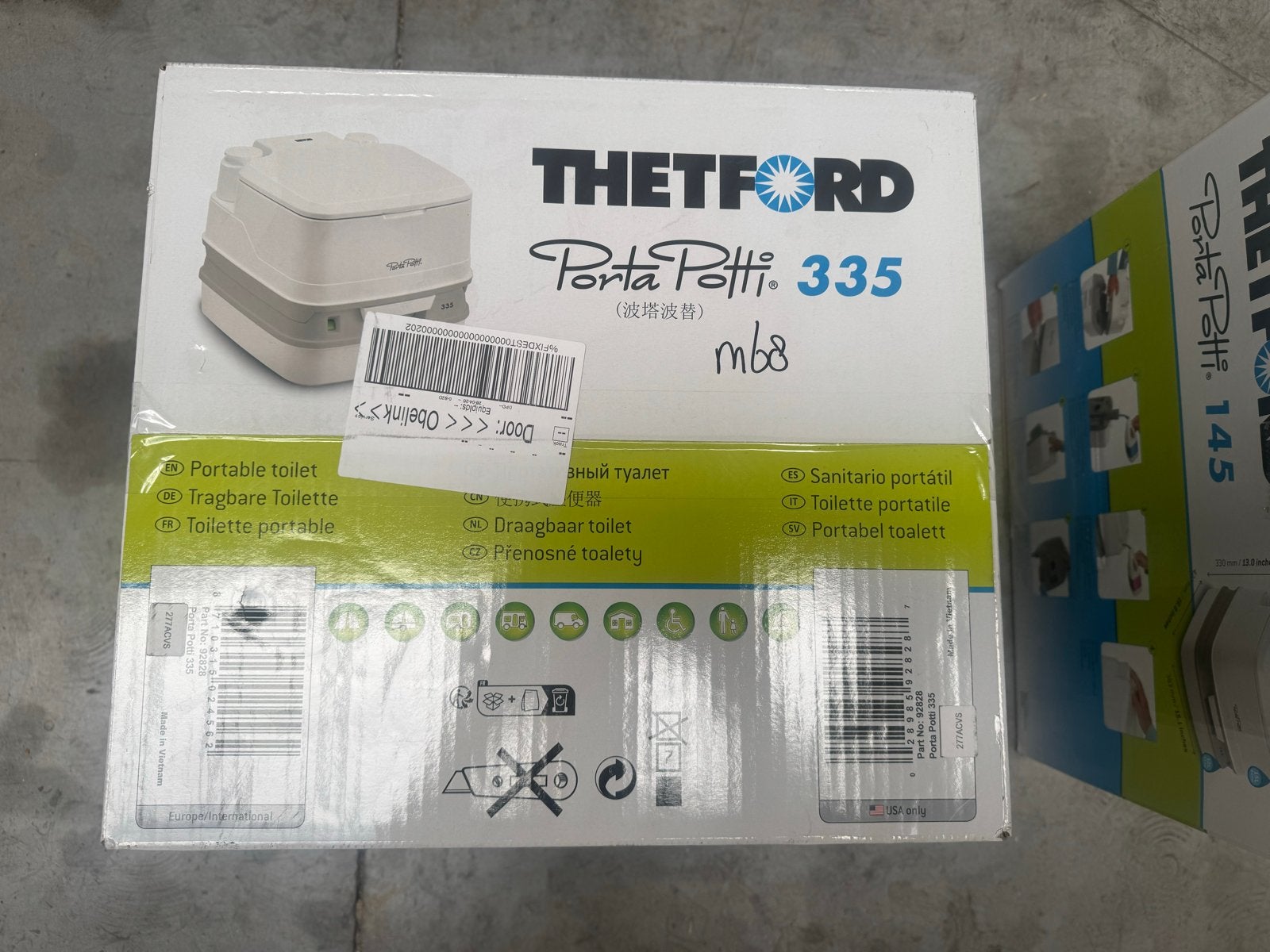 Thetford Porta Potti 335 Draagbaar Toilet Nieuw, O, O, O, Nieuw