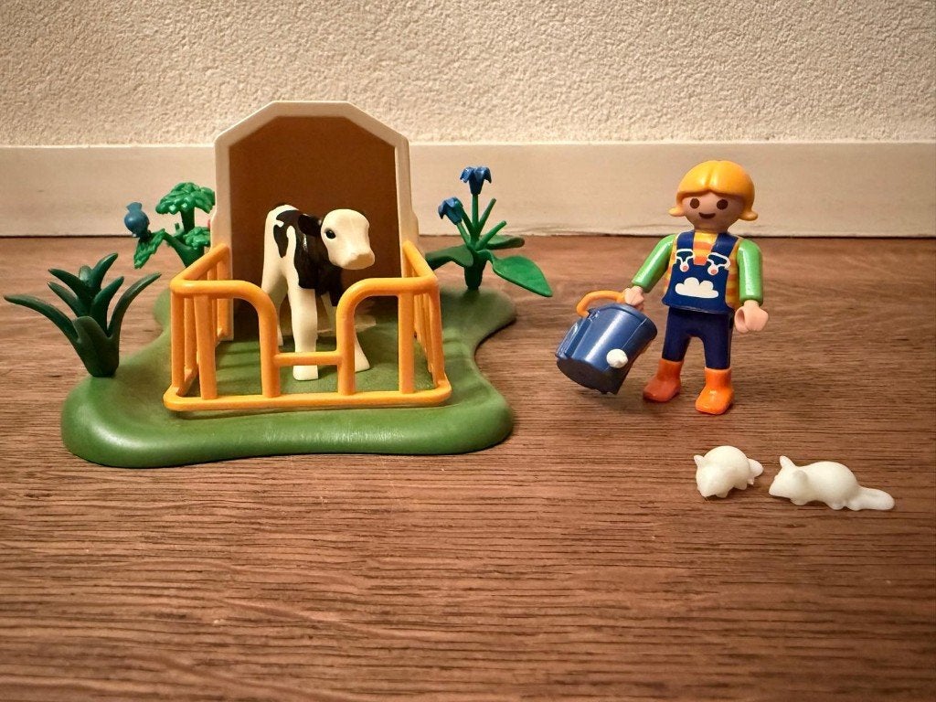 Playmobil 5124 Boerin met kalf, Complete set, Ophalen of Verzenden, Zo goed als nieuw, Country