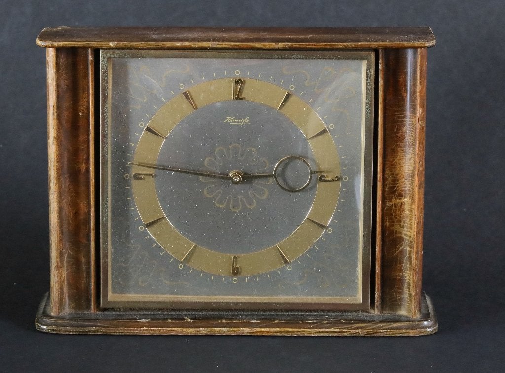 Kienzle mooie houten schouw tafelklok, Ophalen of Verzenden