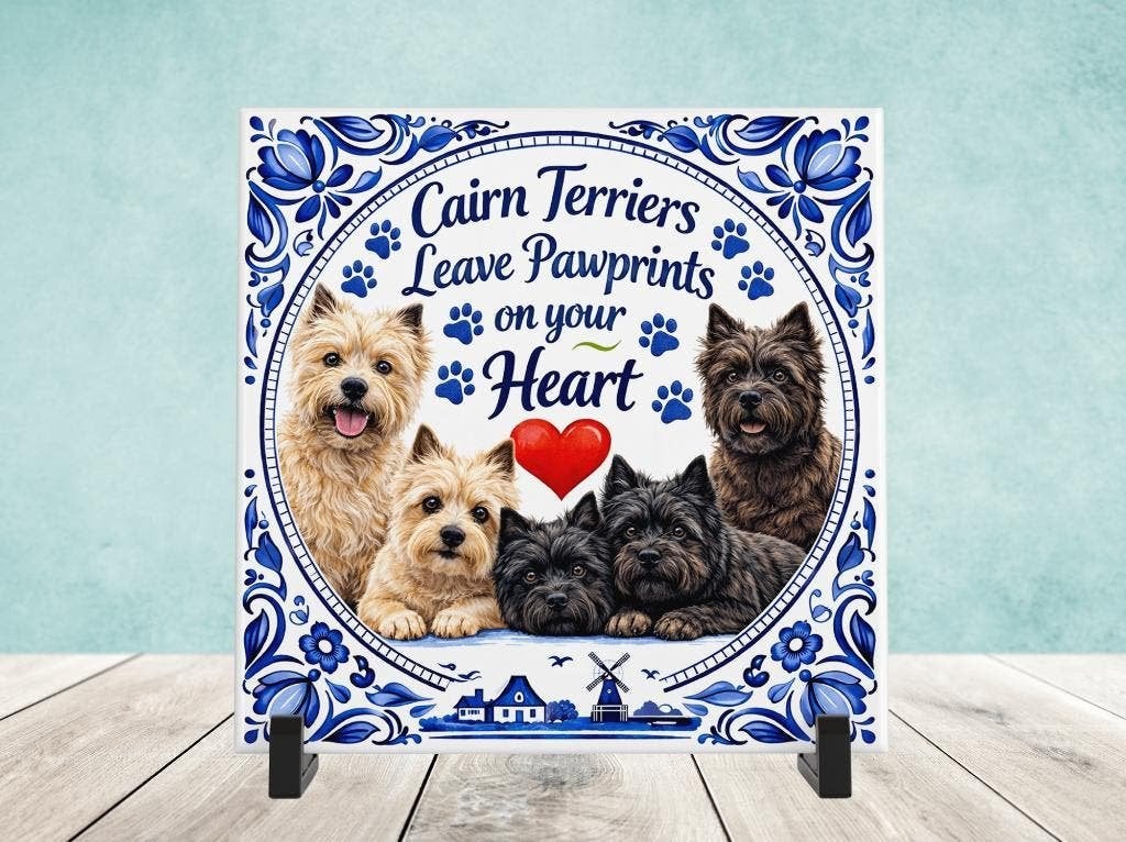 Cairn Terriers Leave Pawprints on your Heart - Tegel, Verzenden, Nieuw